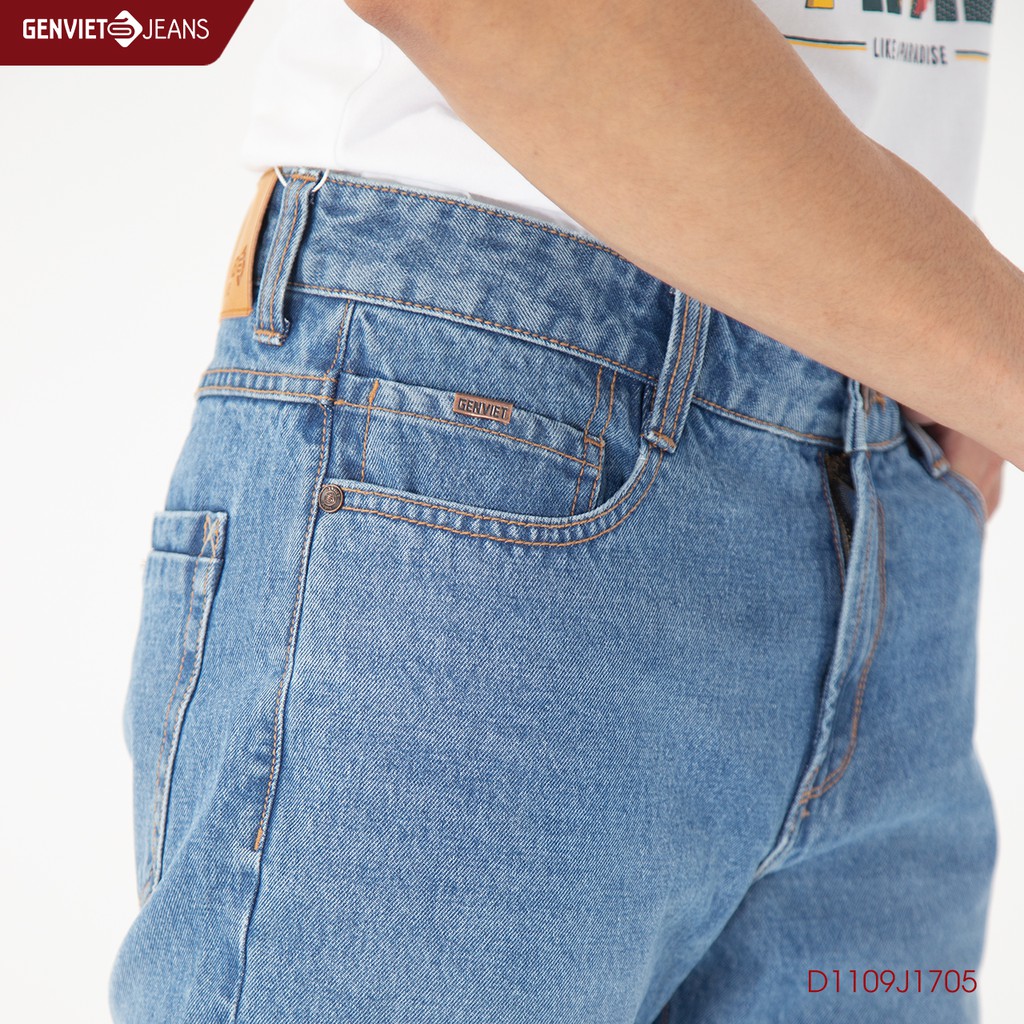 Quần Dài Jeans Nam Genviet Ống Đứng D1109J1705