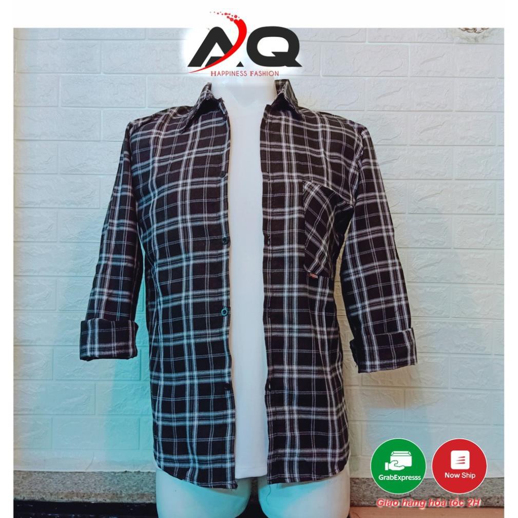 Áo Sơ Mi Flannel Caro Nam Nữ chống nắng Áo Khoác Sơ Mi Caro Flannel Nam Nữ đi nắng Phong Cách Hàn - QSTORE ♻️ ‣