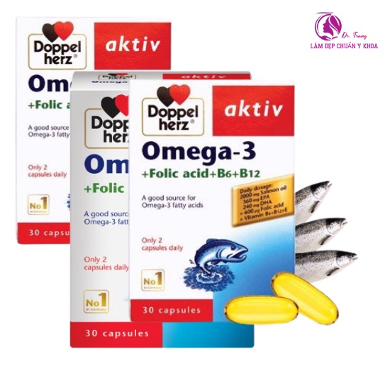 Viên uống Doppelherz Omega 3 + Folic acid + B6 + B12