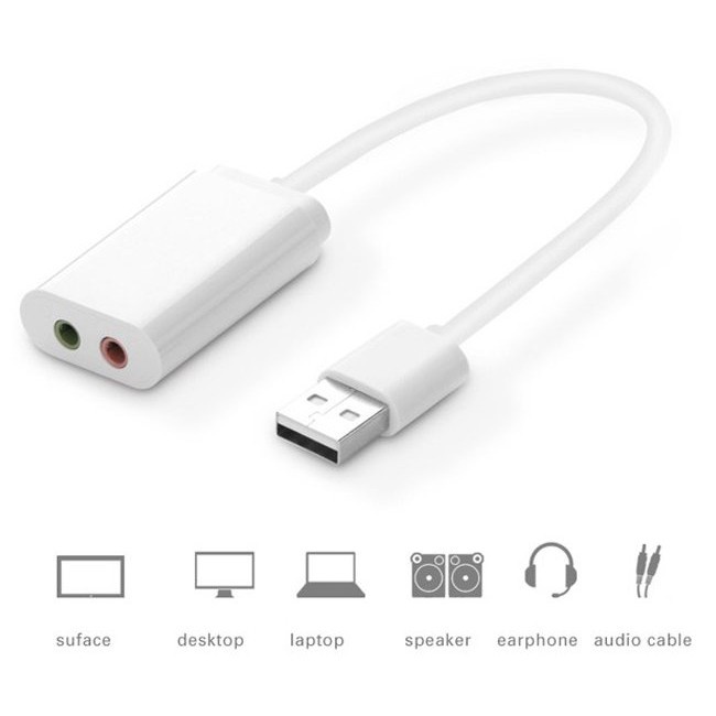 Cáp chuyển USB to Sound Card 7.1