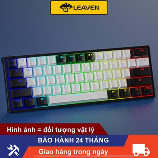 bàm phím cơ LED RGB LEAVEN K620 PRO Giao hàng trong ngày công tắc đỏ bàn phím