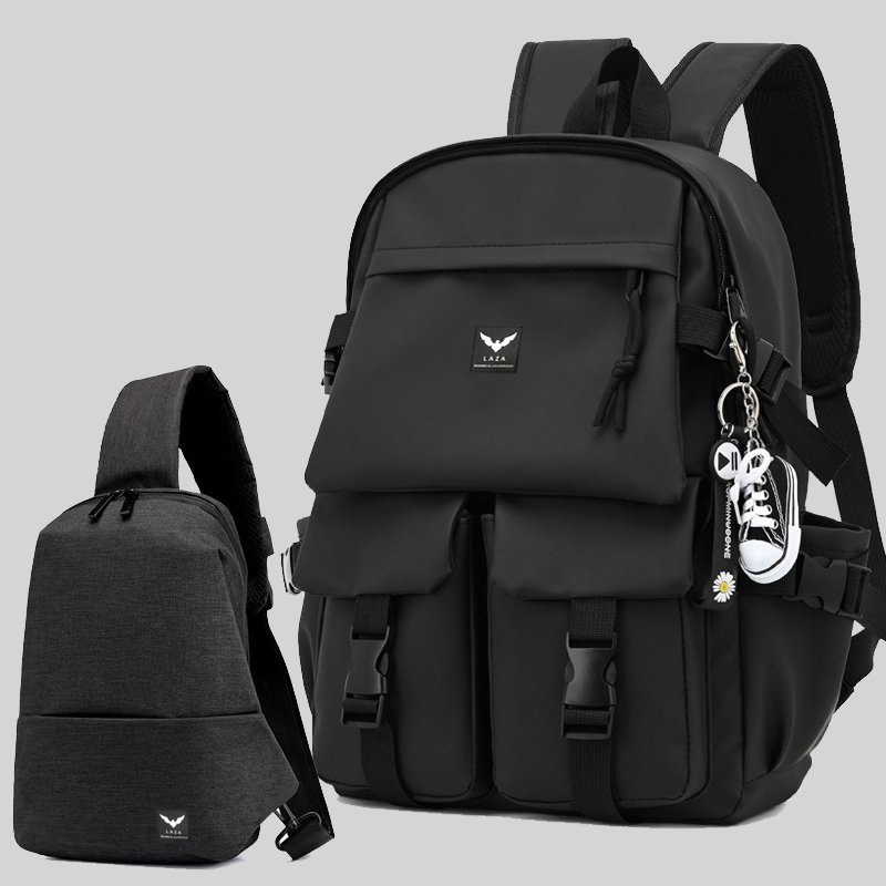 Combo Balo Nam Nữ Thời Trang LAZA Chống Thấm Nước BL496 và Túi Messenger TX442 Chính hãng phân phối