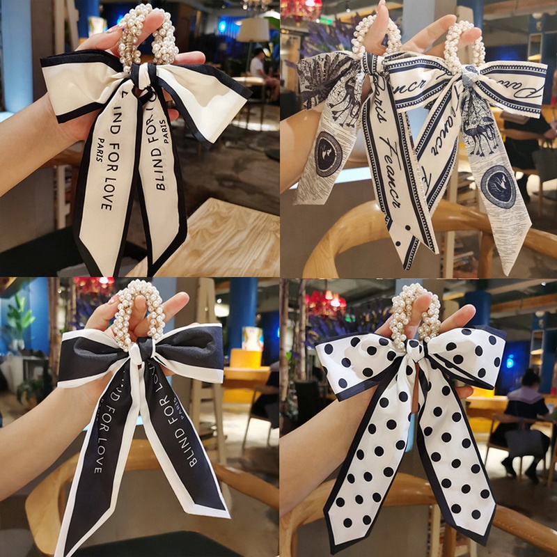 Dây Cột Tóc Ruy Băng Thắt Nơ Cổ Điển Cho Nữ dreamdiary