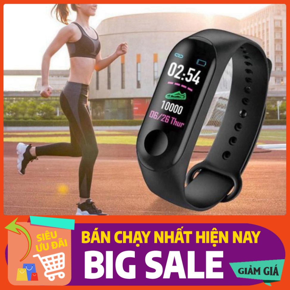 [FREE SHIP] 💥BẢO HÀNH 1 NĂM💥 Vòng Tay Đồng Hồ Thông Minh Band M3 CHÍNH HÃNG - Đồng hồ theo dõi sức khỏe, Chống Nước💥S