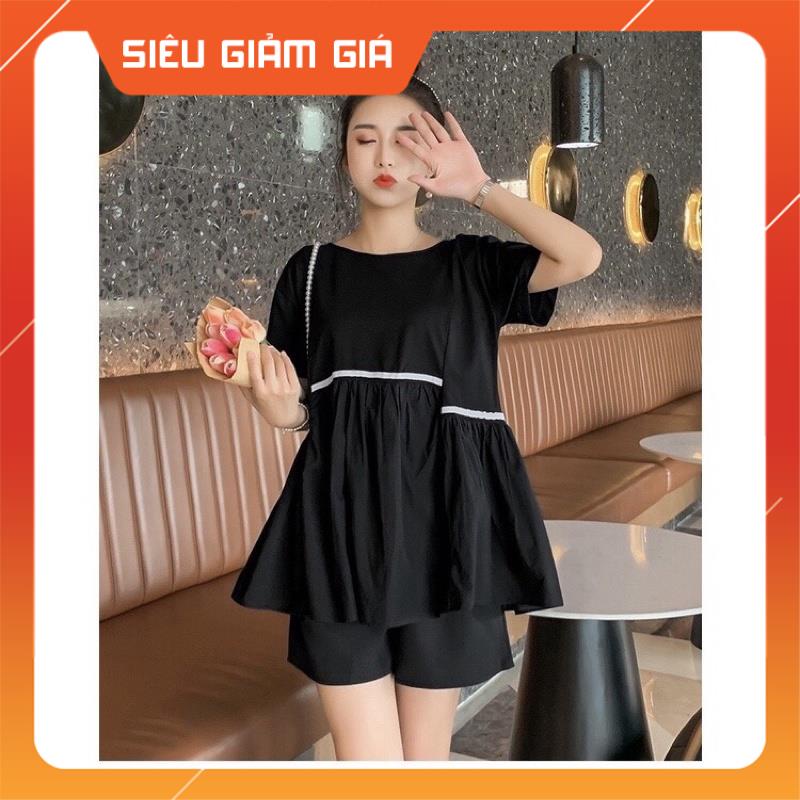 Bộ bầu babydol đẹp✨thiết kế cực sang☘️chất đũi hàn cao cấp thoáng mát vô cùng✨bộ bầu bộ sau sinh freesize 45-70kg