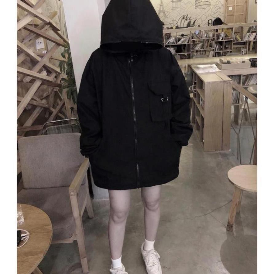 Áo Dù Túi Hộp TRÙM MẶT Unisex