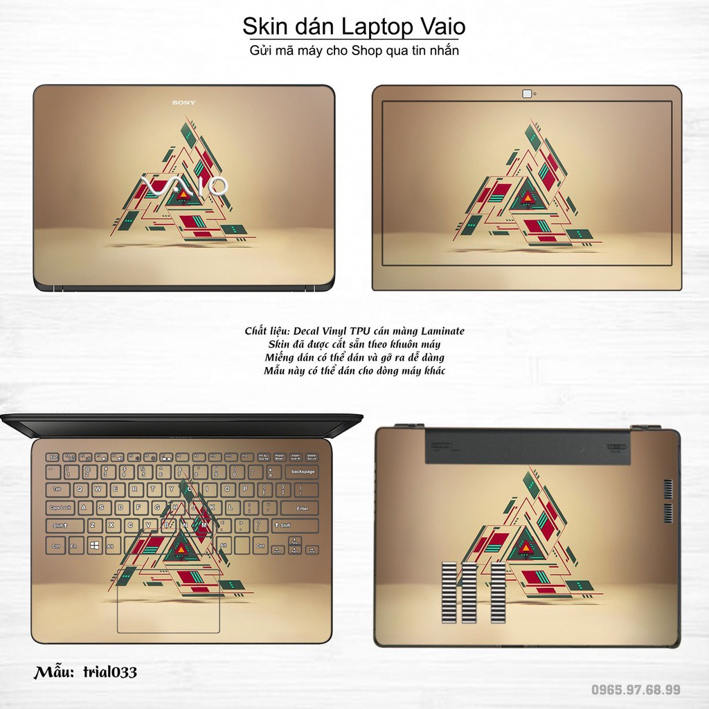 Skin dán Laptop Sony Vaio in hình Đa giác nhiều mẫu 6 (inbox mã máy cho Shop)