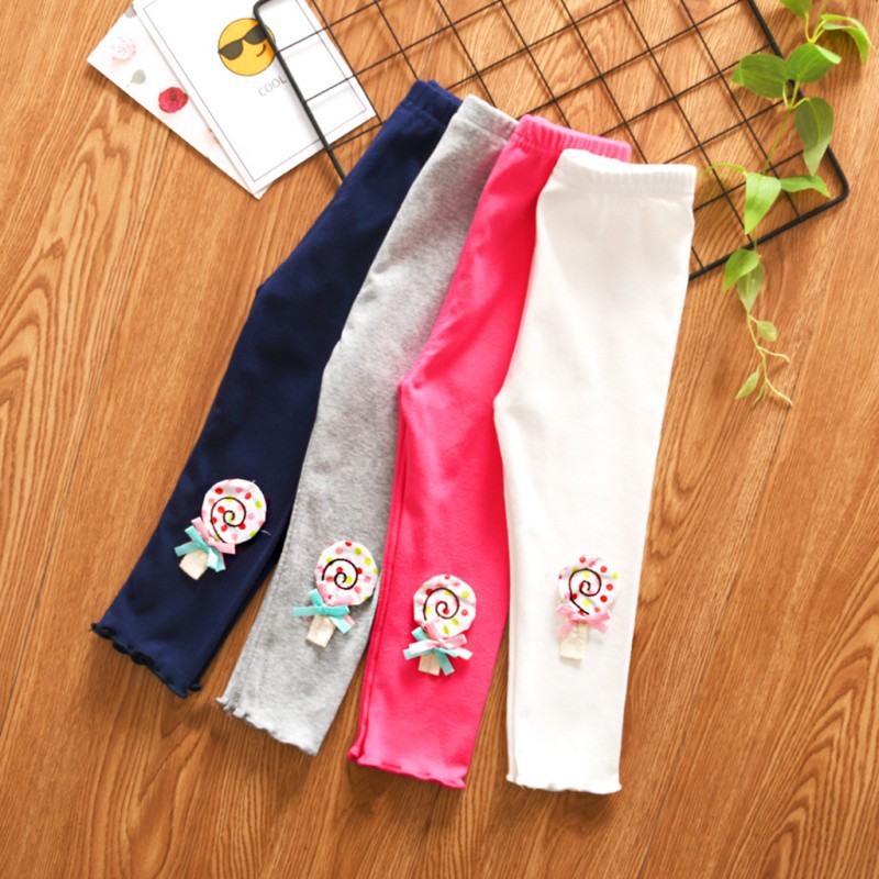 Quần legging nhiều màu sắc dễ thương cho bé gái