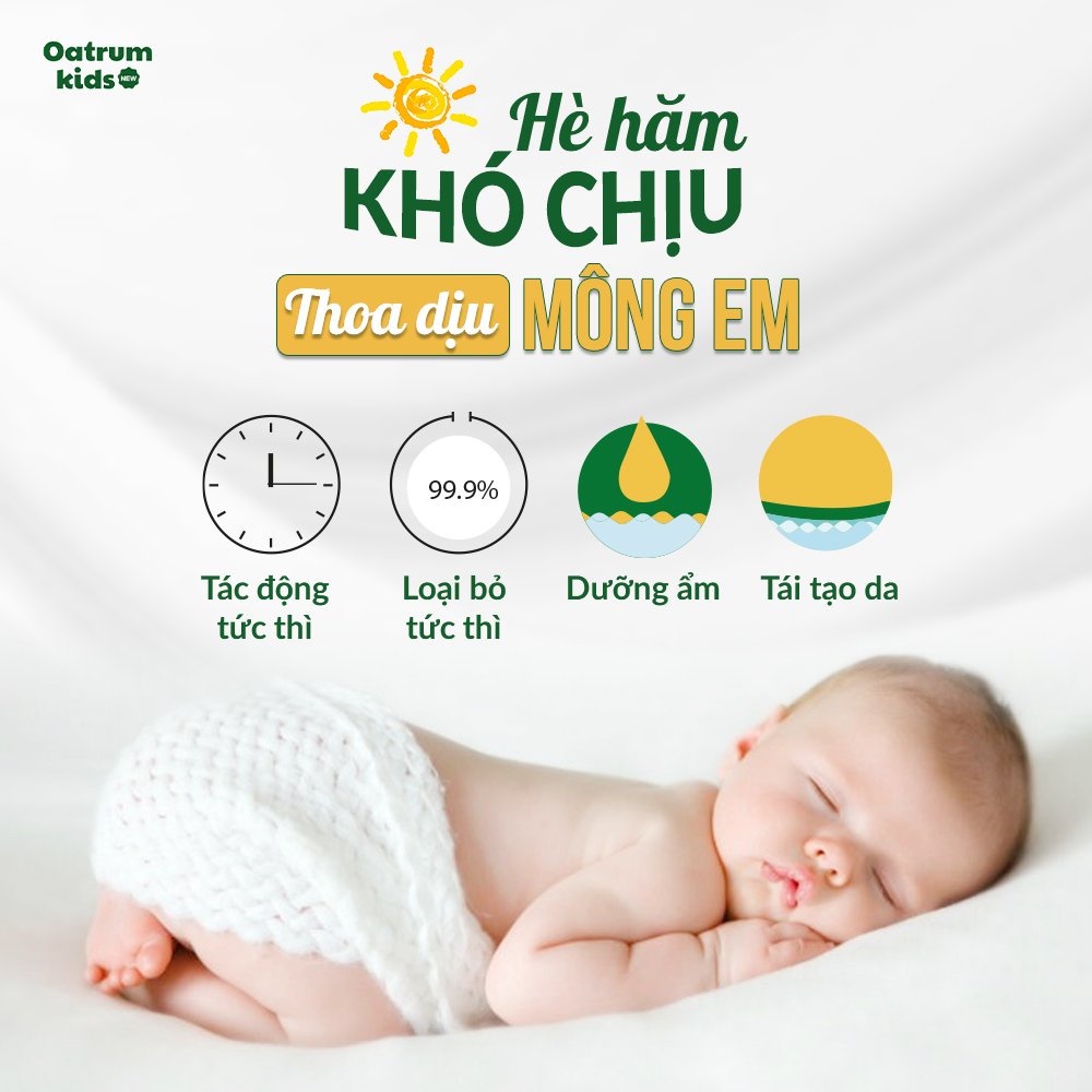 Gel bôi da đa năng Oatrum Kids New - bé hết trầy xước, rách da, bỏng, côn trùng đốt, hăm, chàm sữa