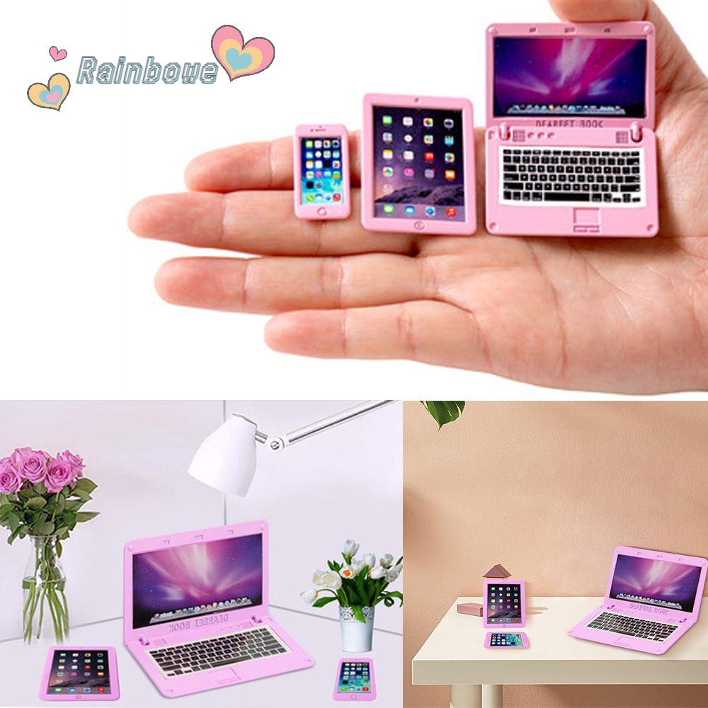 Mới Mô Hình Đồ Chơi Nhà Bếp Màu Cầu Vồng Tỷ Lệ 1:12 Dành Cho Nhà Búp Bê