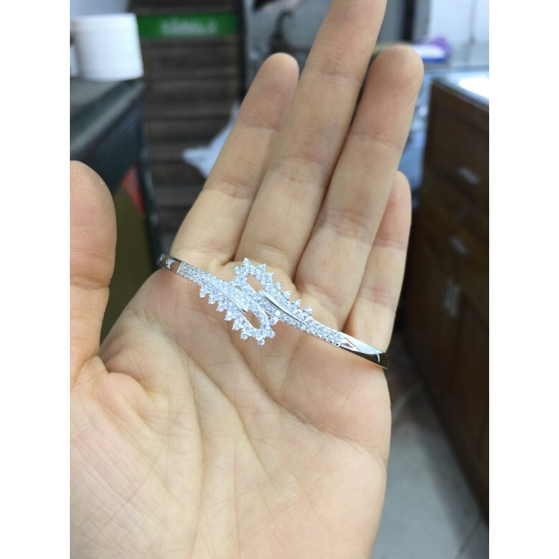 Vòng tay phối quả cầu bi đá nhân tạo bạc chuẩn