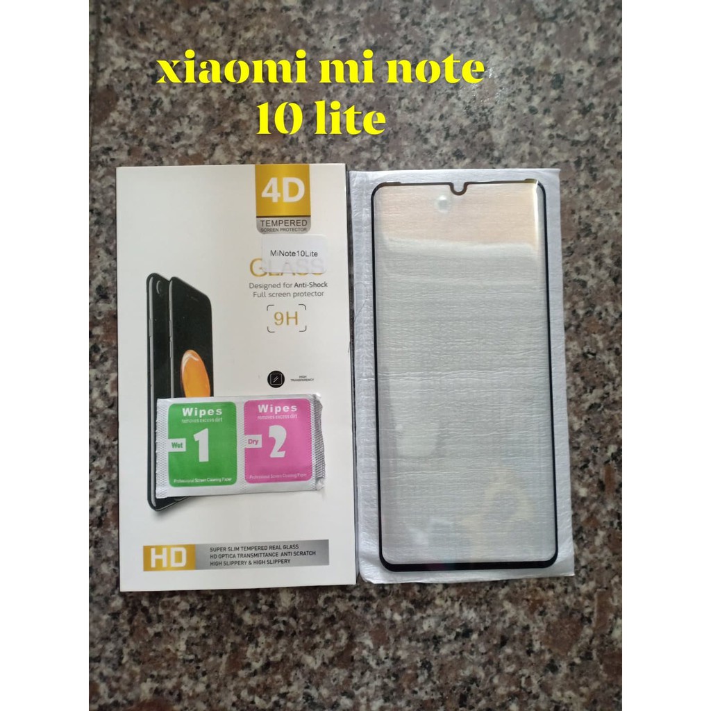 Kính Full màn 4D Cho Xiaomi Minote 10 Lite