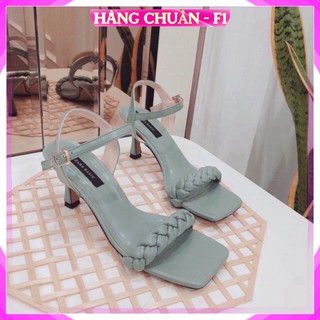 [Hàng Fullbox - Cao Cấp] Sandal Nữ Giày Cao Gót 5 cm màu đen xanh nude quai đan xinh sang cao cấp công sở đi làm dự tiệc