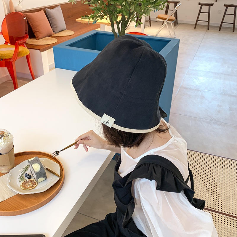 Mũ xô chống nắng thiết kế hai mặt phong cách Nhật Bản / Hàn Quốc thời trang đơn giản