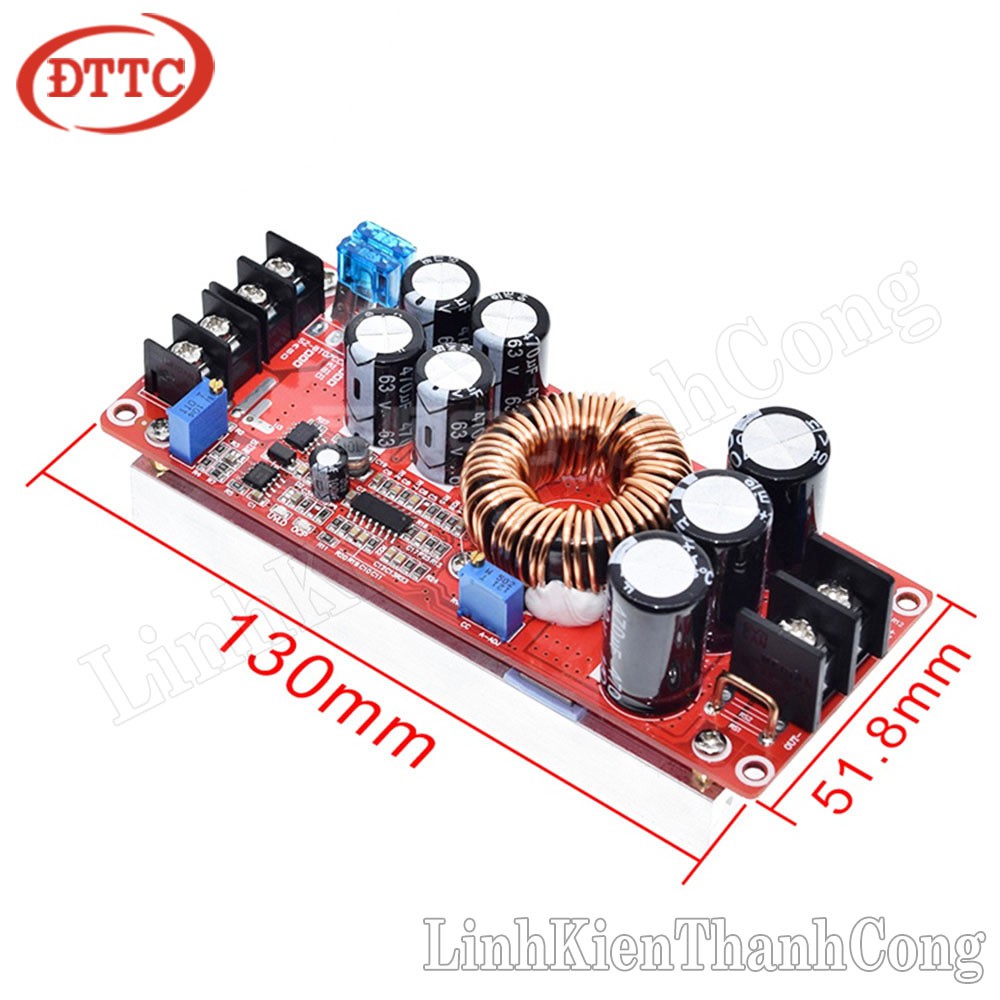 Mạch BOOST Tăng Áp DC-DC, Vào 10-60VDC, Ra 12-83VDC 1200W