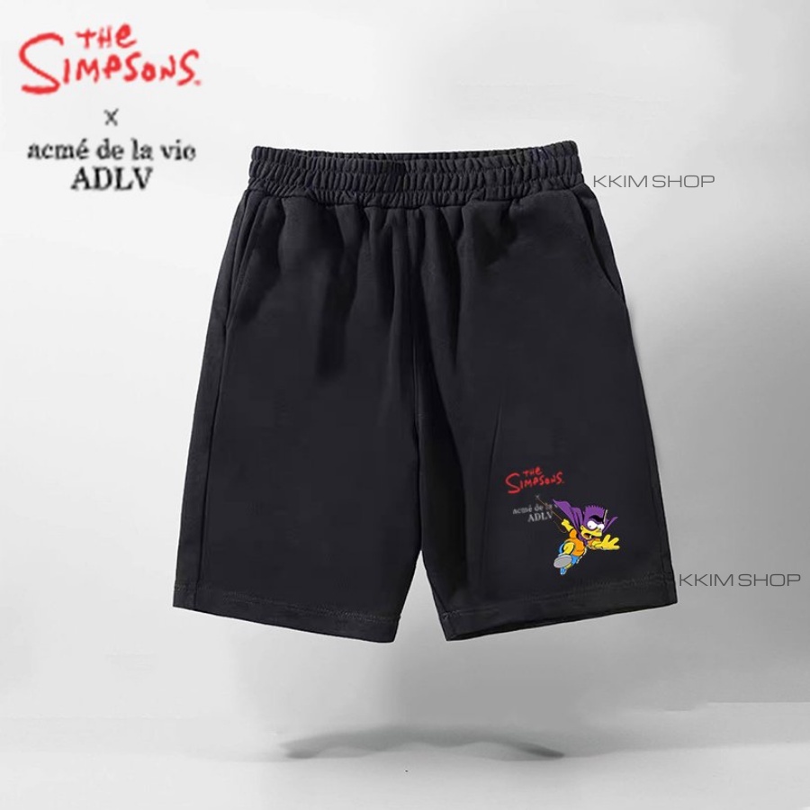 QUẦN SHORT ADLV The Simpsons Nam Nữ, quần đùi thun unisex form rộng thể thao, lửng cộc ngắn mặc nhà KKIMSHOP