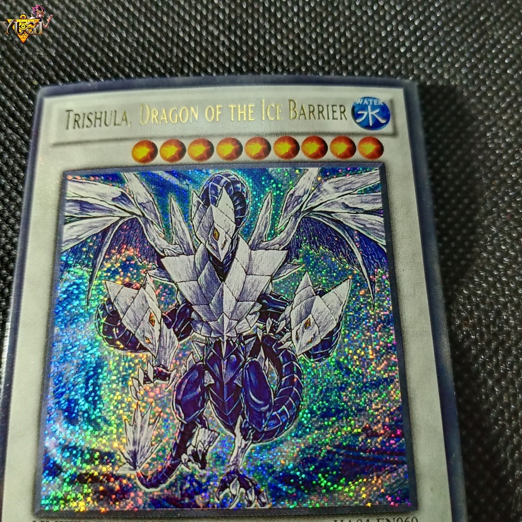 Thẻ Yugioh Trishula Dragon of the Ice Barrier Băng Vệ Long hiệu ứng Secret Rare TẶNG Top Loader bọc nhựa 1458 D3 62