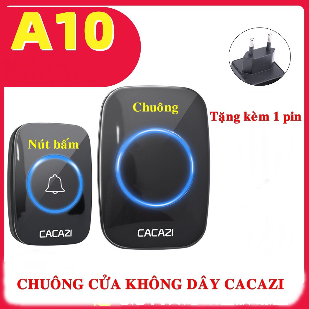 Chuông cửa không dây chất lượng cao Cacazi (tặng kèm 1 Pin)