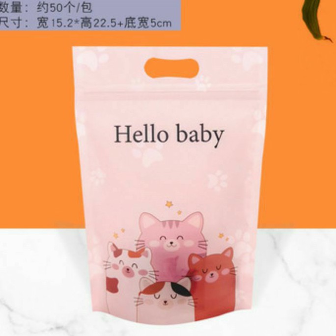 Túi Zip Hello Baby ( Set 10 tờ)