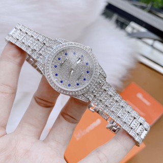 Đồng Hồ Nữ Davena Full Đá Silver D61669 31mm Authentic