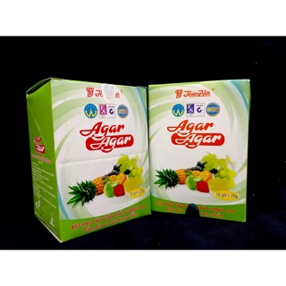 Hộp 10 gói bột rau câu giòn Agar Agar Hoàng Yến