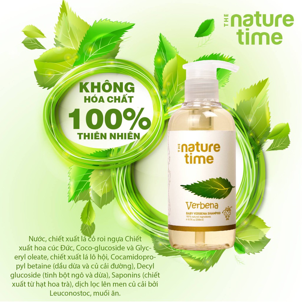 [Quà tặng] Dầu tắm The Nature Time toàn thân tinh dầu cỏ roi ngựa 250ml/chai