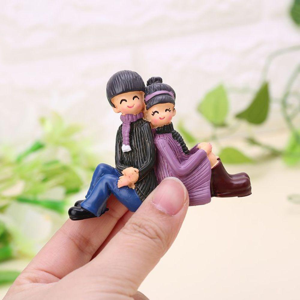 YIYU Cặp Đôi Nhựa Resin Thủ Công Trang Trí Đám Cưới Lưng