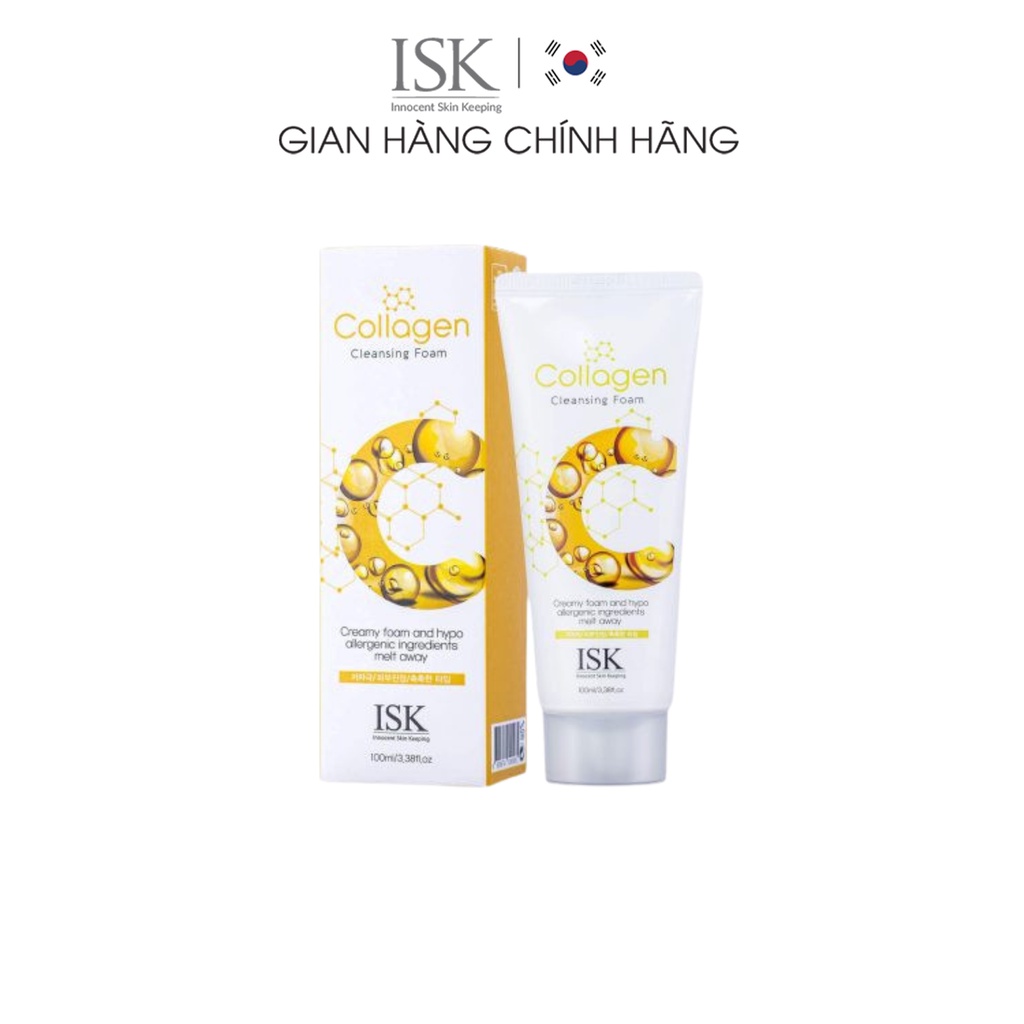 Sữa Rửa Mặt Collagen ISK Săn Chắc, Nâng Cơ Da, Cải Thiện Làn Da Chảy Xệ Dung Tích 100ml