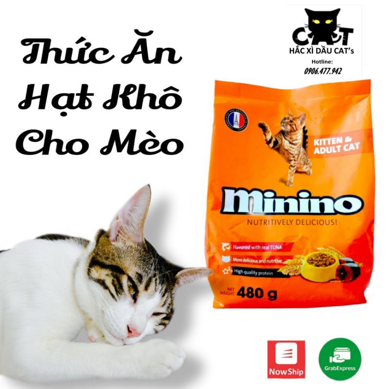 [RẺ VÔ ĐỊCH]Thức ăn hạt cho mèo con, mèo trưởng thành Minino Cá ngừ 1,3KG