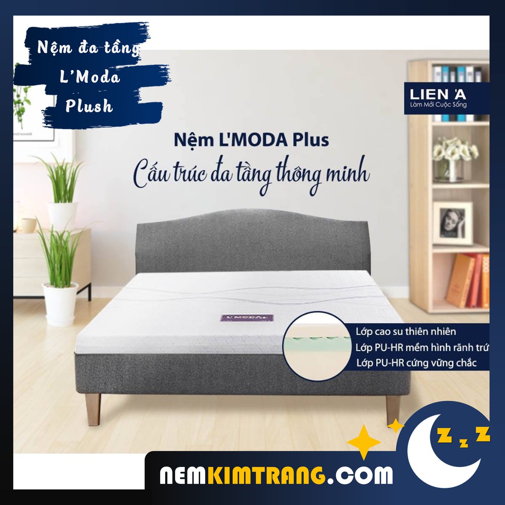 [FREE SHIP] Nệm đa tầng L'Moda Plus Liên Á - CHÍNH HÃNG, BẢO HÀNH 05 NĂM