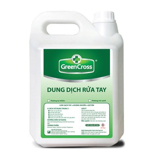 Rửa Tay Khô 🌈HÀNG CHÍNH HÃNG🌈 Nước rửa tay khô GREEN CROSS - Can 5L | Greencross