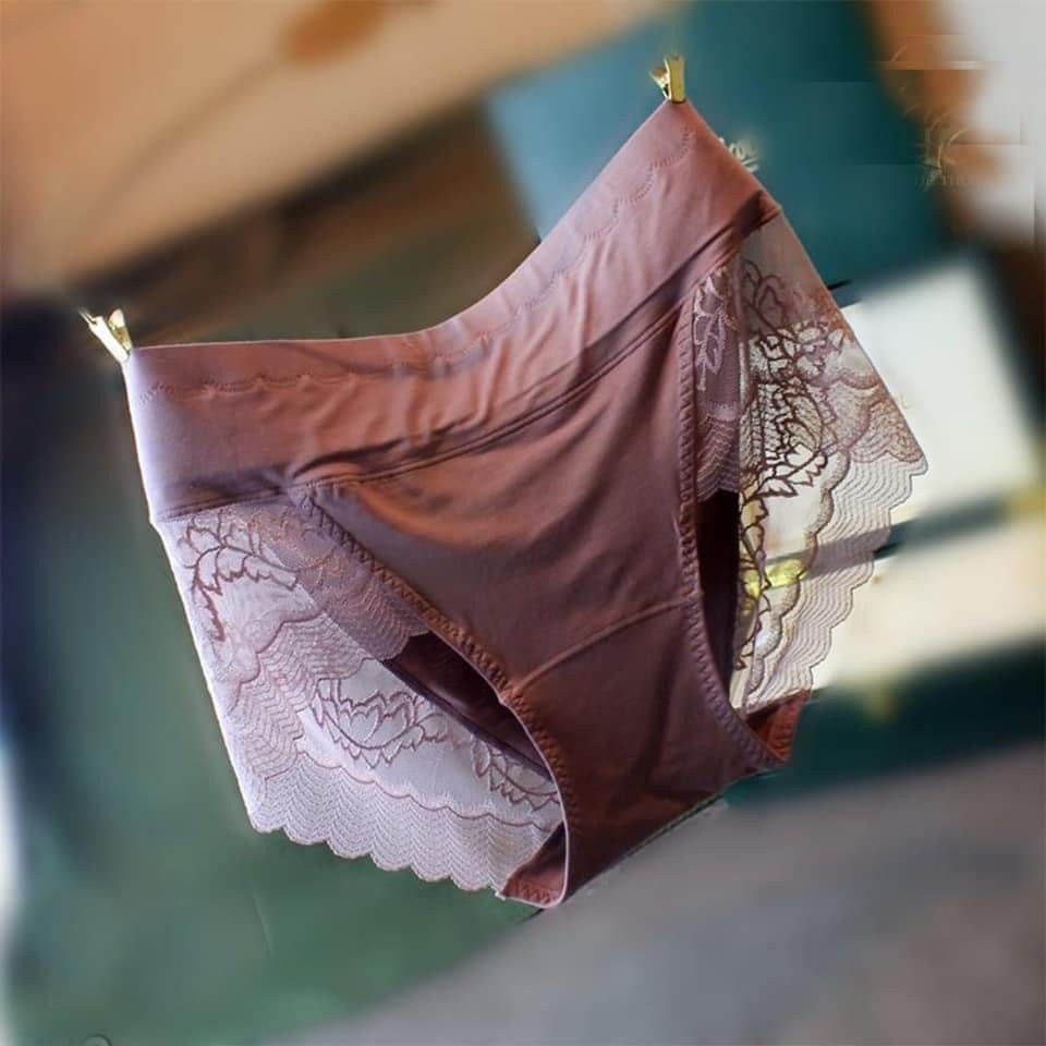 Quần lót nữ cotton phối ren CẠP CAO - NÂNG MÔNG - GEN BỤNG ko hằn mỡ, kháng khuẩn QG05 | BigBuy360 - bigbuy360.vn