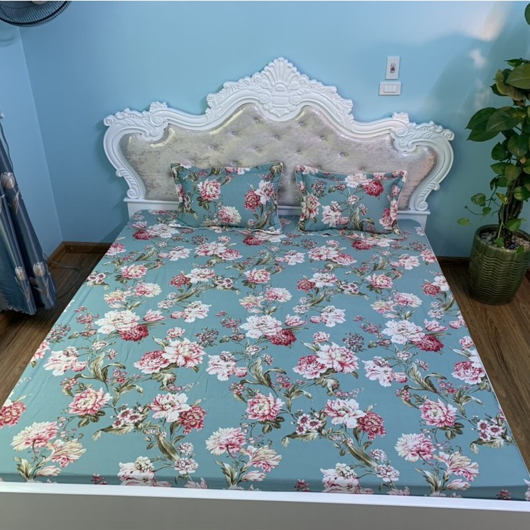 Bộ ga chun cotton 100% Cao cấp Hàn quốc[1m6 x 2m, 1m8 x 2m, 2m x 2m2 ]