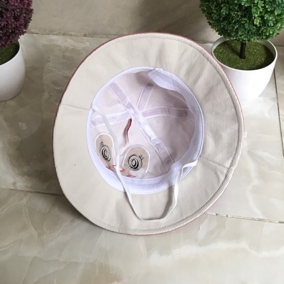 Nón Bucket Hoạ Tiết Thỏ  𝐅𝐑𝐄𝐄𝐒𝐇𝐈𝐏Thiết Kế Theo Phong Cách Hàn Quốc Đáng Yêu Cho Bé