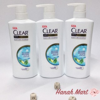 Dầu Gội Đầu Clear Ice Cool Menthol Bạc Hà  Nhập Khẩu Thái Lan(450ml)