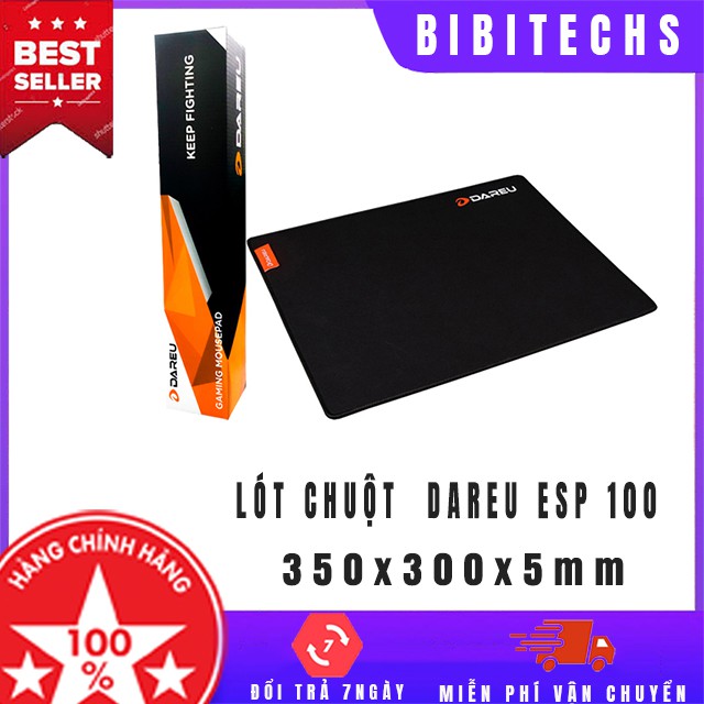 Miếng lót chuột gaming Dareu ESP100 ⚡ Freeship ⚡ bàn di cỡ 350x300x5mm, pad chuyên game chính hãng - BiBiTechs