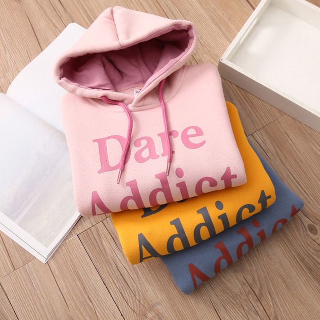 Áo nỉ bông hoodie cho bé trai bé gái, mũ 2 lớp thời trang size từ 15-55kg DARE