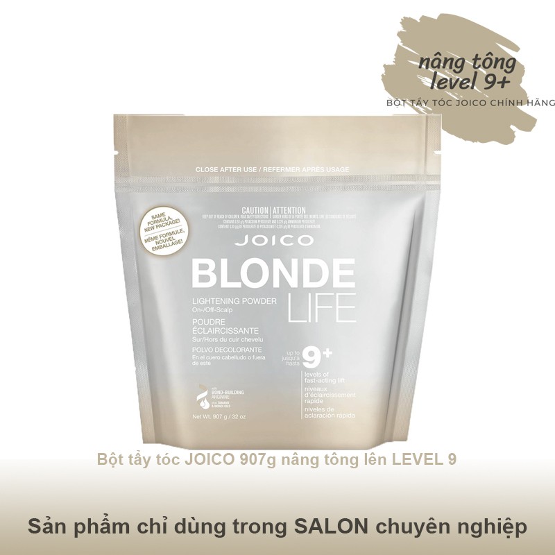 Bột tẩy tóc JOICO Blonde Life nâng tông lên Level 9+ gói 904g