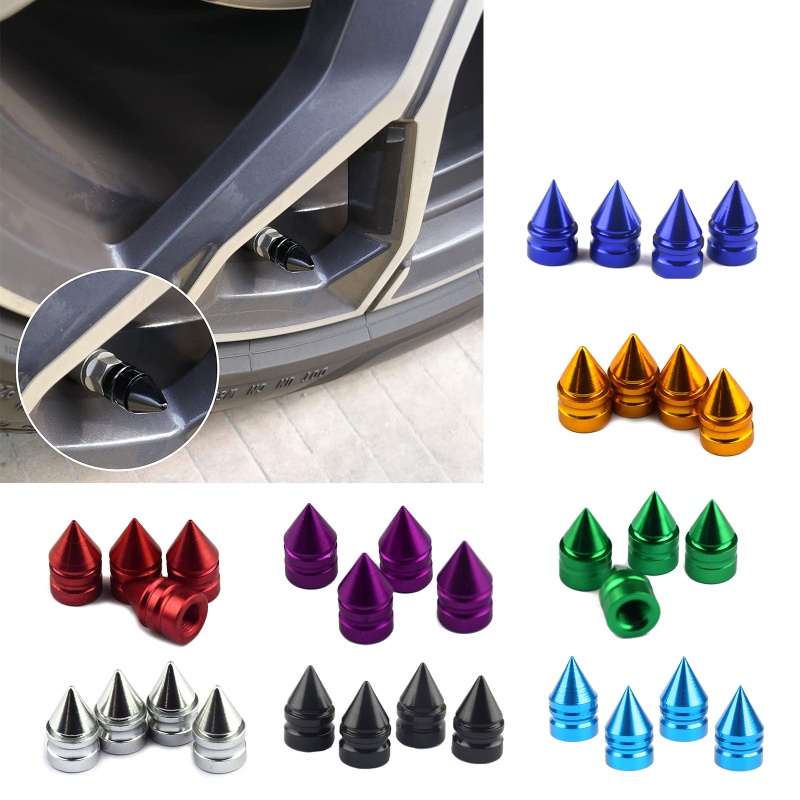 Bộ 4 Nắp Van Bánh Xe Hơi / Xe Tải Bằng Hợp Kim Nhôm