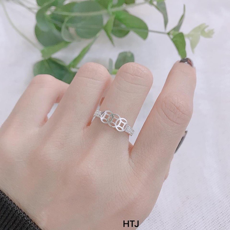 Nhẫn kim tiền bạc ta, nhẫn nữ bạc xinh xắn mẫu mới cực hót