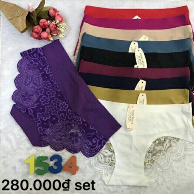 Combo 10 Quần lót su ren thông hơi