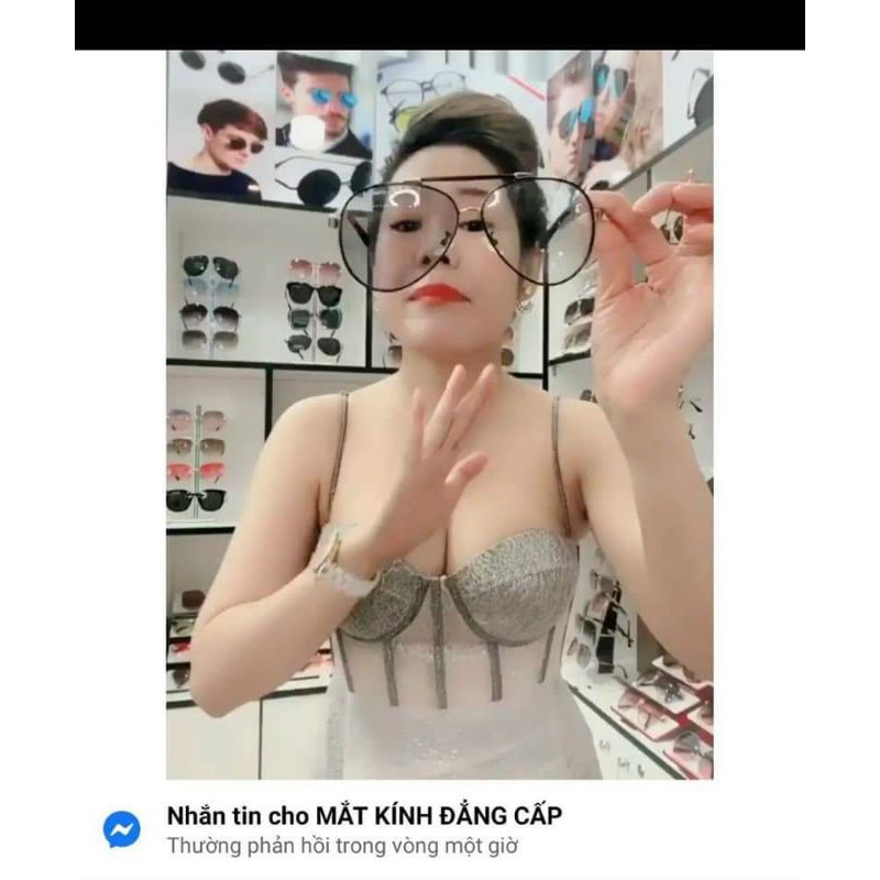 Kính porche tròng polaroi đổi màu gọng gỗ.