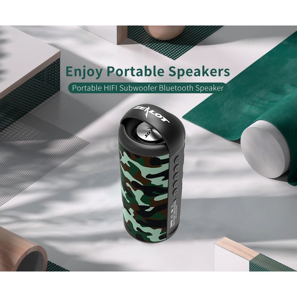 Zanzealot Loa bluetooth Không Dây s36 tws Âm Thanh Siêu Trầm Có mic Chất Lượng Cao