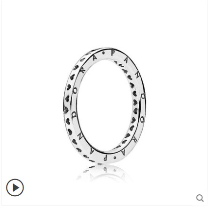 Pandora logo heart 925 silver ring
