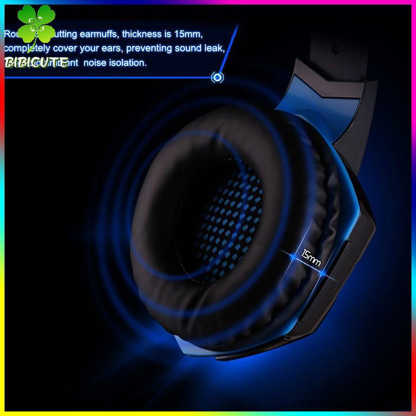 [Fast delivery]KOTION EACH Stereo Gaming Headse Surround Sound Over-Ear Headphones LED Lights