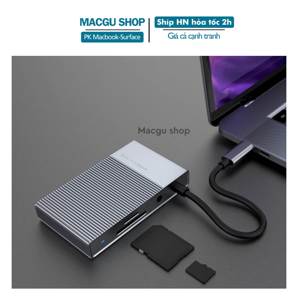 Cổng chuyển/ Hub USB-C 6in1 GEN 2 HyperDrive cho Macbook, Laptop