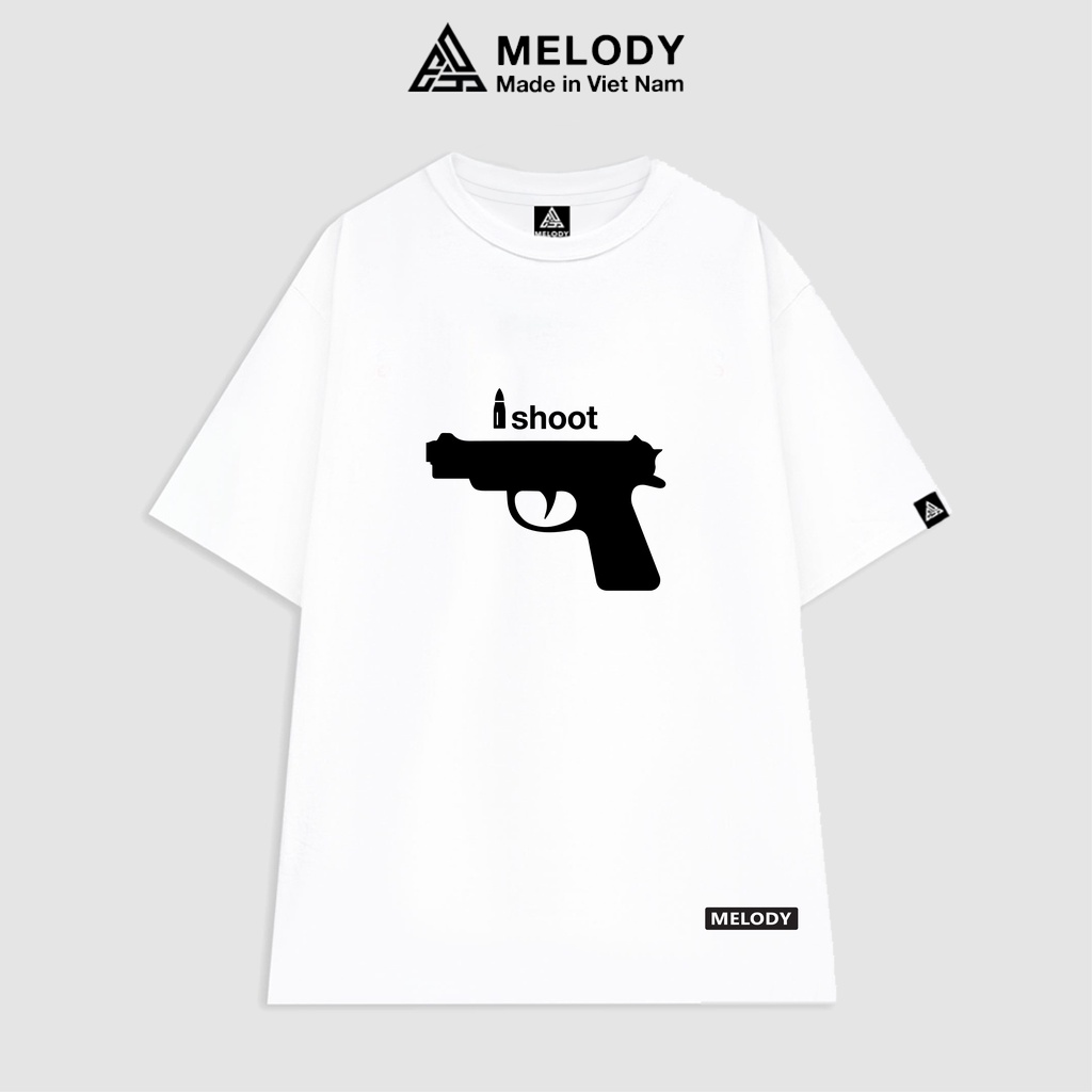Áo Thun Unisex Nam Nữ Tay Lỡ Form Rộng Oversize Local Brand MELODY, Áo Phông Cotton 100% Ishoot Tee