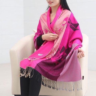 Khăn đũi choàng hoa ly pashmina