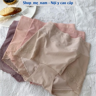 Quần lót nữ cotton phối ren cạp cao gen bụng - quần lót cao cấp