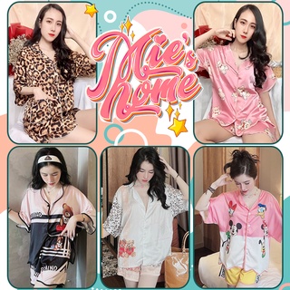 Đồ bộ nữ mặc nhà ngủ đùi lụa latin cao cấp siêu mát mịn-Mie
